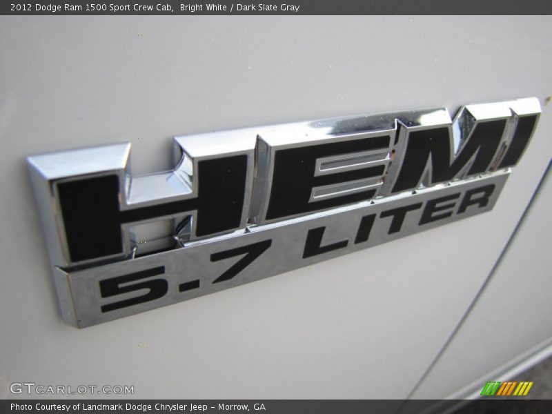 Bright White / Dark Slate Gray 2012 Dodge Ram 1500 Sport Crew Cab