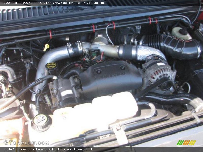 Red / Medium Flint 2003 Ford F350 Super Duty FX4 Crew Cab 4x4