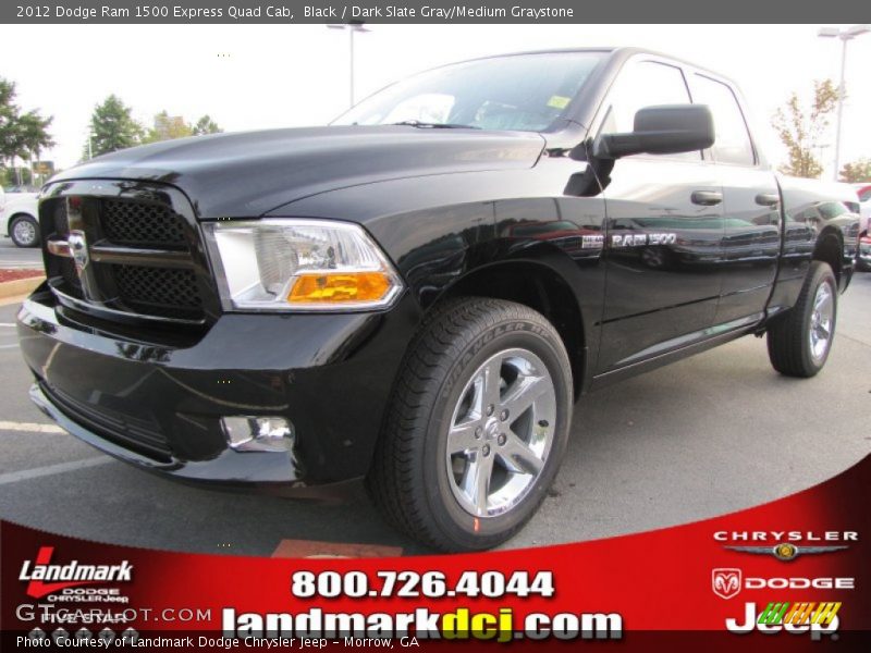 Black / Dark Slate Gray/Medium Graystone 2012 Dodge Ram 1500 Express Quad Cab