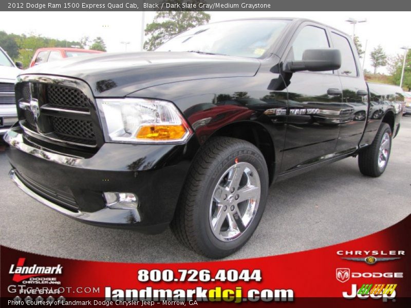 Black / Dark Slate Gray/Medium Graystone 2012 Dodge Ram 1500 Express Quad Cab