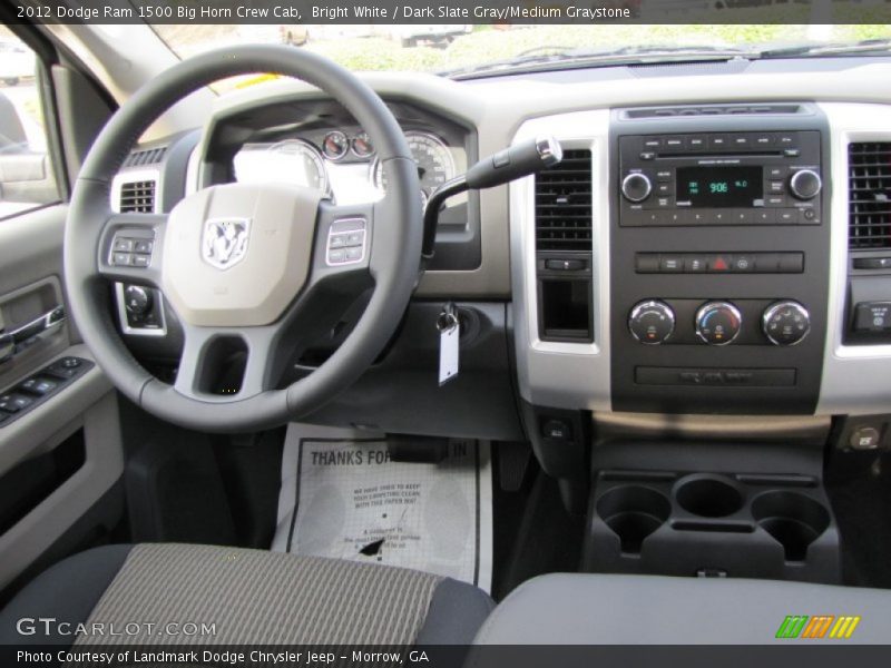 Bright White / Dark Slate Gray/Medium Graystone 2012 Dodge Ram 1500 Big Horn Crew Cab