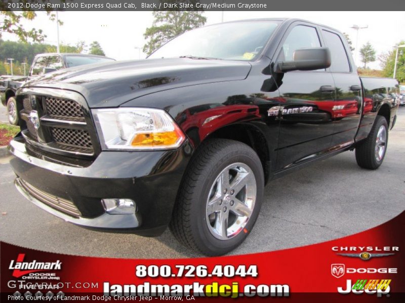 Black / Dark Slate Gray/Medium Graystone 2012 Dodge Ram 1500 Express Quad Cab