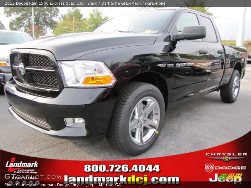 Black / Dark Slate Gray/Medium Graystone 2012 Dodge Ram 1500 Express Quad Cab