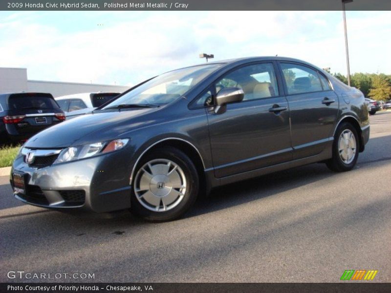 Polished Metal Metallic / Gray 2009 Honda Civic Hybrid Sedan