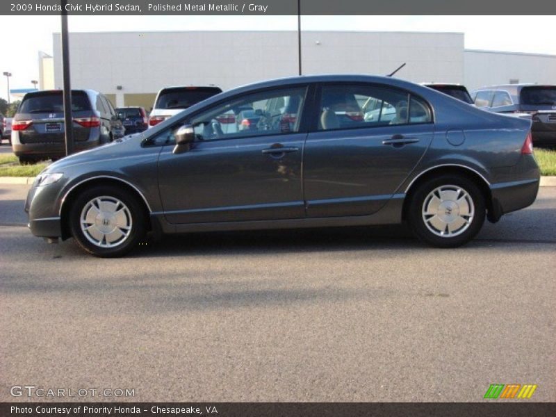 Polished Metal Metallic / Gray 2009 Honda Civic Hybrid Sedan