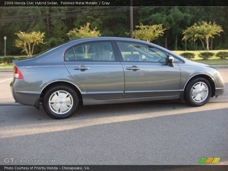 Polished Metal Metallic / Gray 2009 Honda Civic Hybrid Sedan