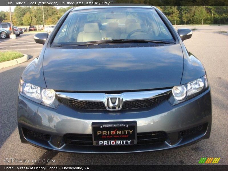 Polished Metal Metallic / Gray 2009 Honda Civic Hybrid Sedan