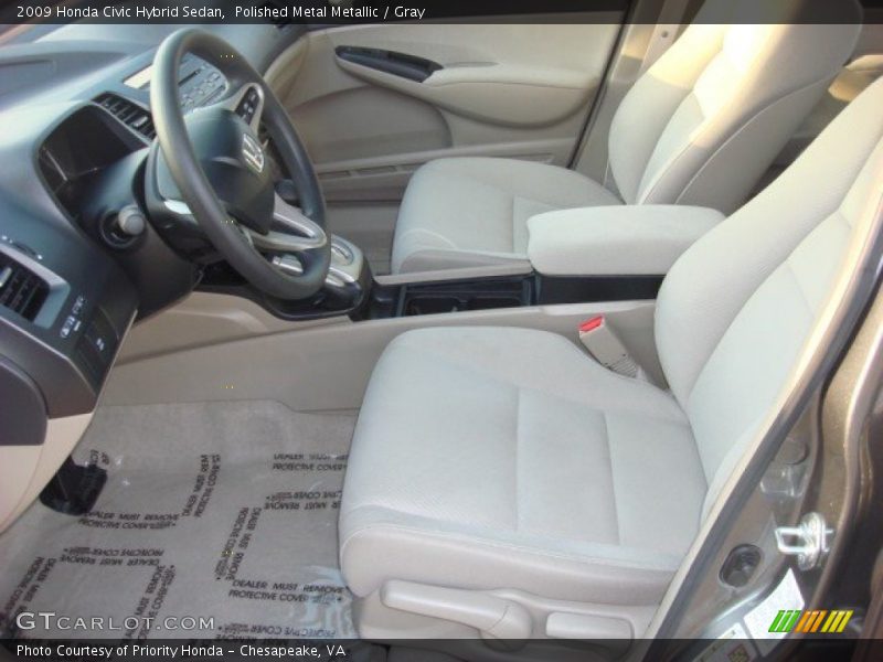 Polished Metal Metallic / Gray 2009 Honda Civic Hybrid Sedan