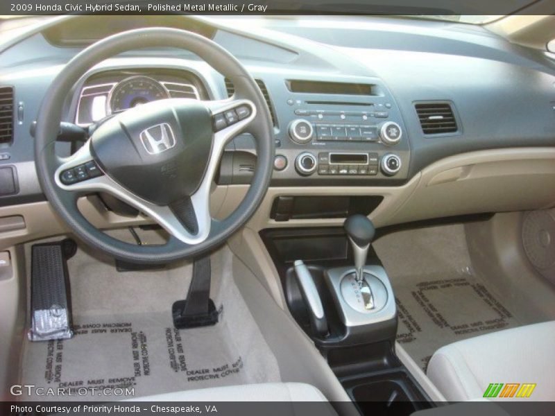 Polished Metal Metallic / Gray 2009 Honda Civic Hybrid Sedan