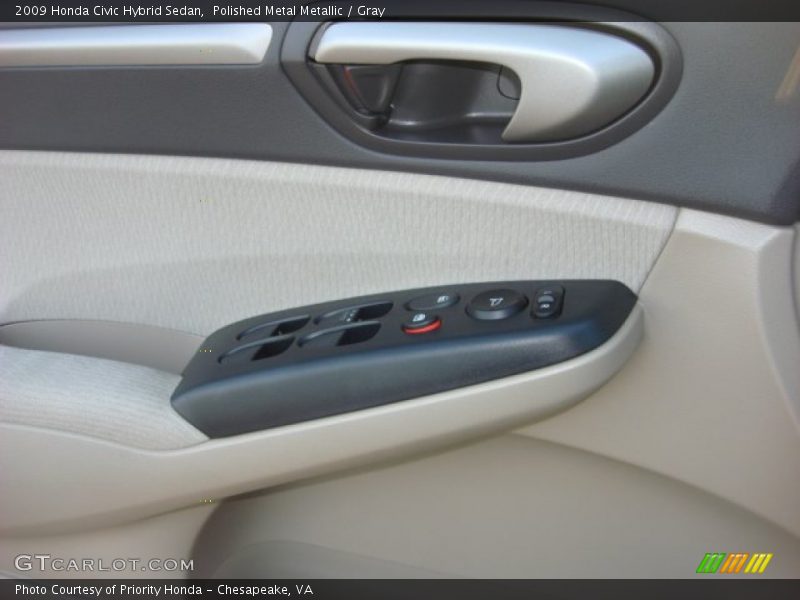 Polished Metal Metallic / Gray 2009 Honda Civic Hybrid Sedan