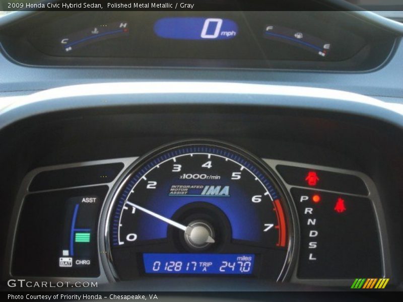 Polished Metal Metallic / Gray 2009 Honda Civic Hybrid Sedan