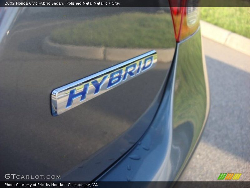 Polished Metal Metallic / Gray 2009 Honda Civic Hybrid Sedan