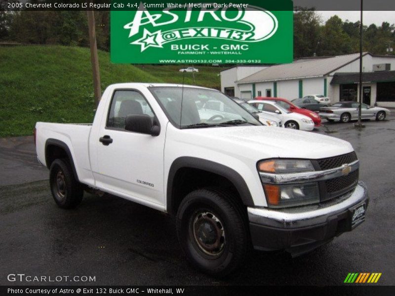 Summit White / Medium Dark Pewter 2005 Chevrolet Colorado LS Regular Cab 4x4