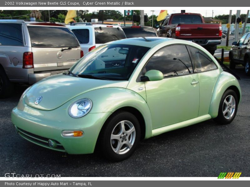 Cyber Green Metallic / Black 2002 Volkswagen New Beetle GLS Coupe