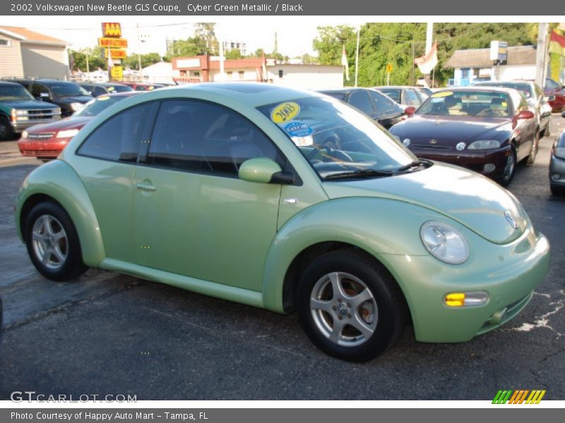 Cyber Green Metallic / Black 2002 Volkswagen New Beetle GLS Coupe
