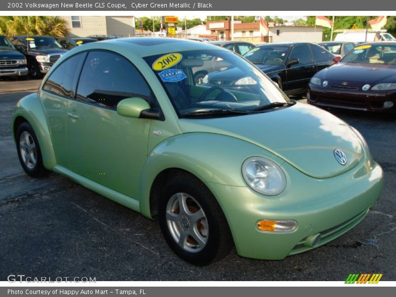 Cyber Green Metallic / Black 2002 Volkswagen New Beetle GLS Coupe