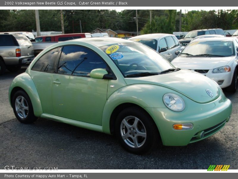 Cyber Green Metallic / Black 2002 Volkswagen New Beetle GLS Coupe
