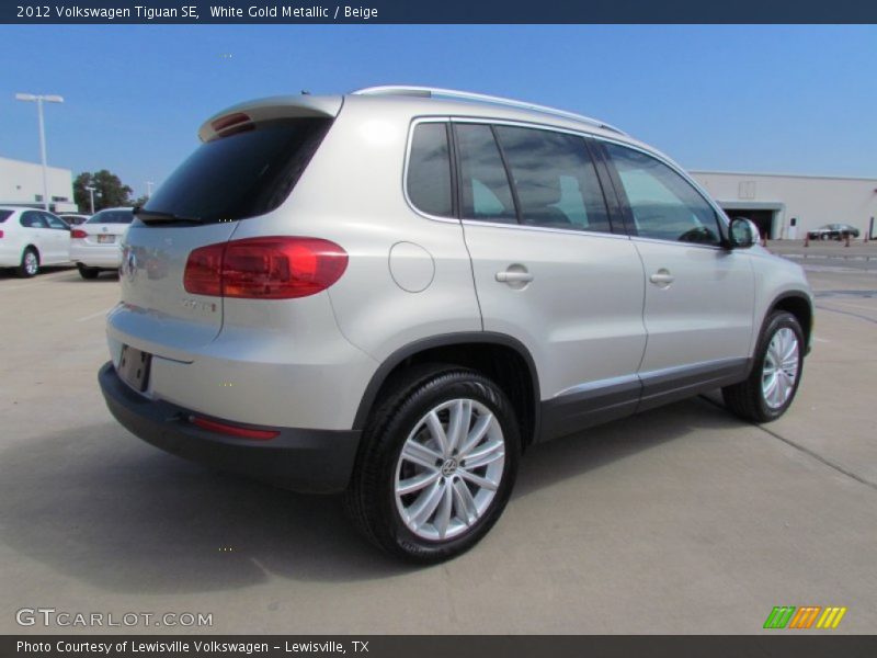 White Gold Metallic / Beige 2012 Volkswagen Tiguan SE