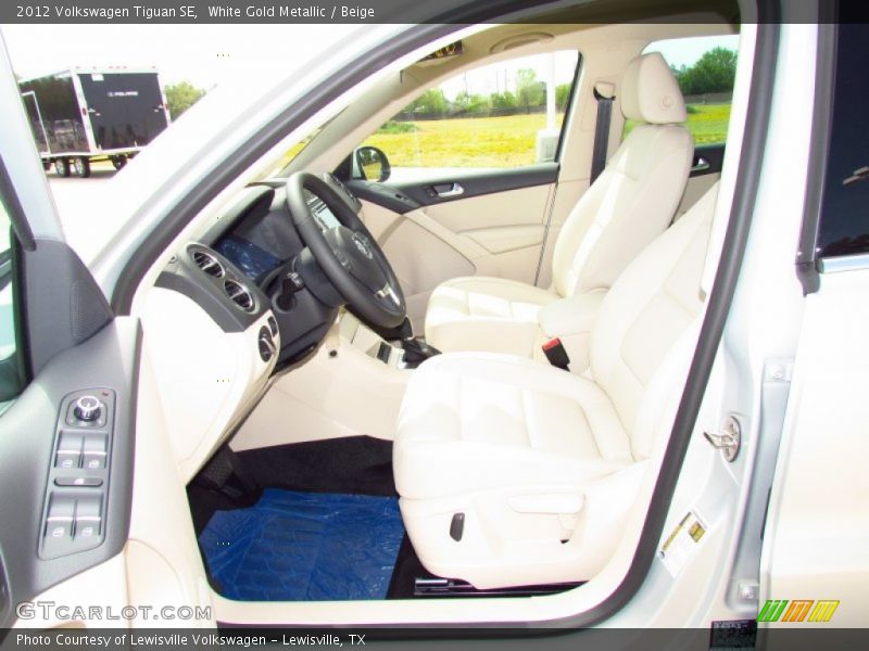 White Gold Metallic / Beige 2012 Volkswagen Tiguan SE