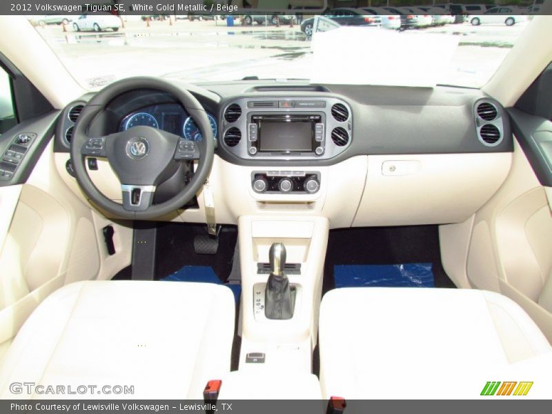 White Gold Metallic / Beige 2012 Volkswagen Tiguan SE