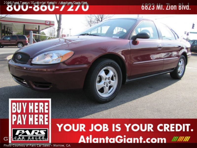 Merlot Metallic / Medium/Dark Flint 2007 Ford Taurus SE