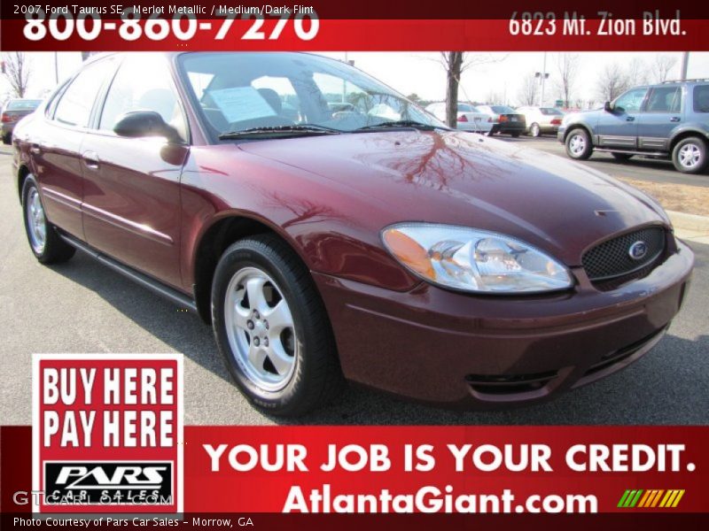Merlot Metallic / Medium/Dark Flint 2007 Ford Taurus SE