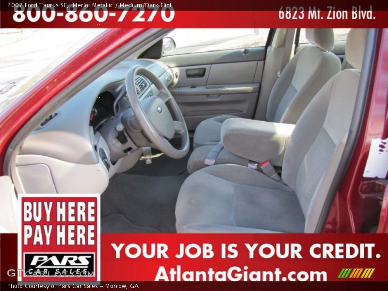 Merlot Metallic / Medium/Dark Flint 2007 Ford Taurus SE