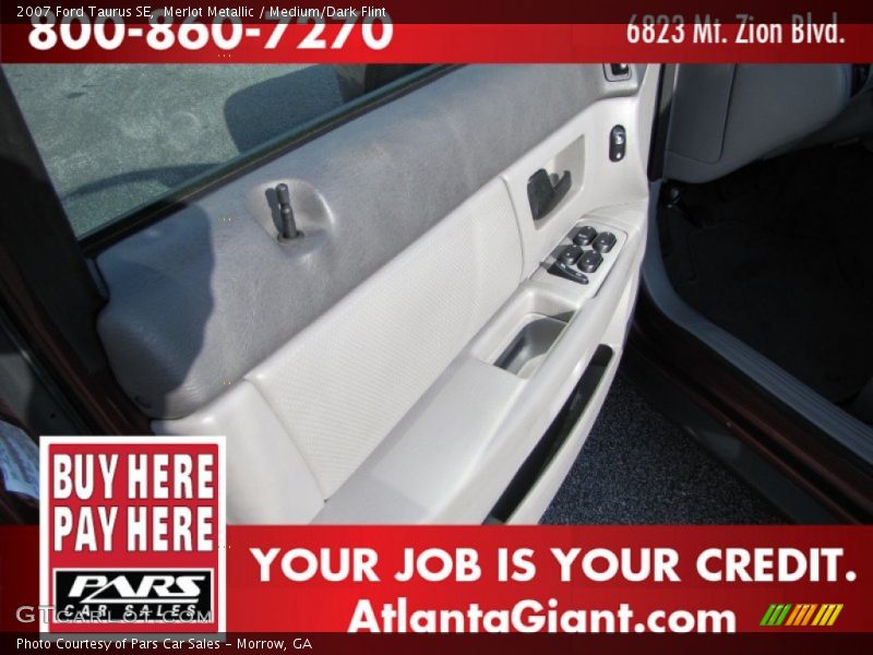 Merlot Metallic / Medium/Dark Flint 2007 Ford Taurus SE