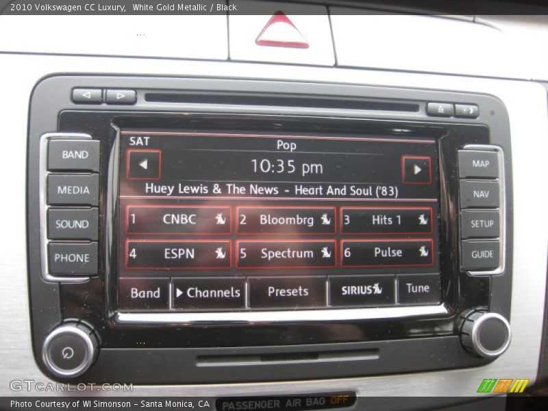 White Gold Metallic / Black 2010 Volkswagen CC Luxury