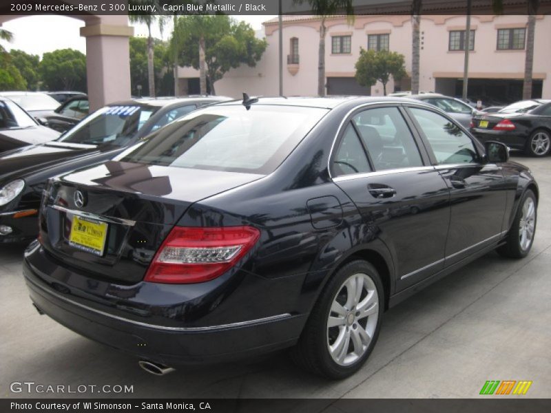 Capri Blue Metallic / Black 2009 Mercedes-Benz C 300 Luxury