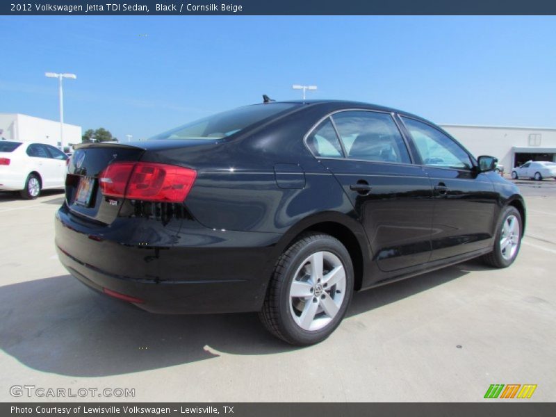 Black / Cornsilk Beige 2012 Volkswagen Jetta TDI Sedan