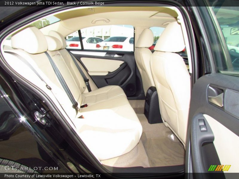 Black / Cornsilk Beige 2012 Volkswagen Jetta TDI Sedan