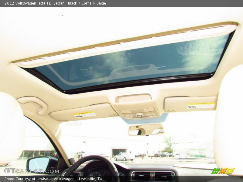 Black / Cornsilk Beige 2012 Volkswagen Jetta TDI Sedan