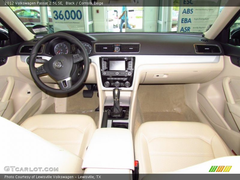 Black / Cornsilk Beige 2012 Volkswagen Passat 2.5L SE