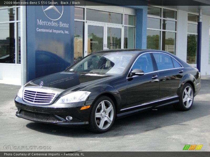 Black / Black 2009 Mercedes-Benz S 550 Sedan
