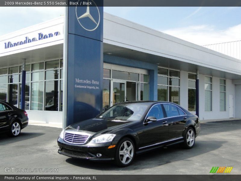 Black / Black 2009 Mercedes-Benz S 550 Sedan
