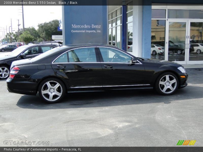 Black / Black 2009 Mercedes-Benz S 550 Sedan