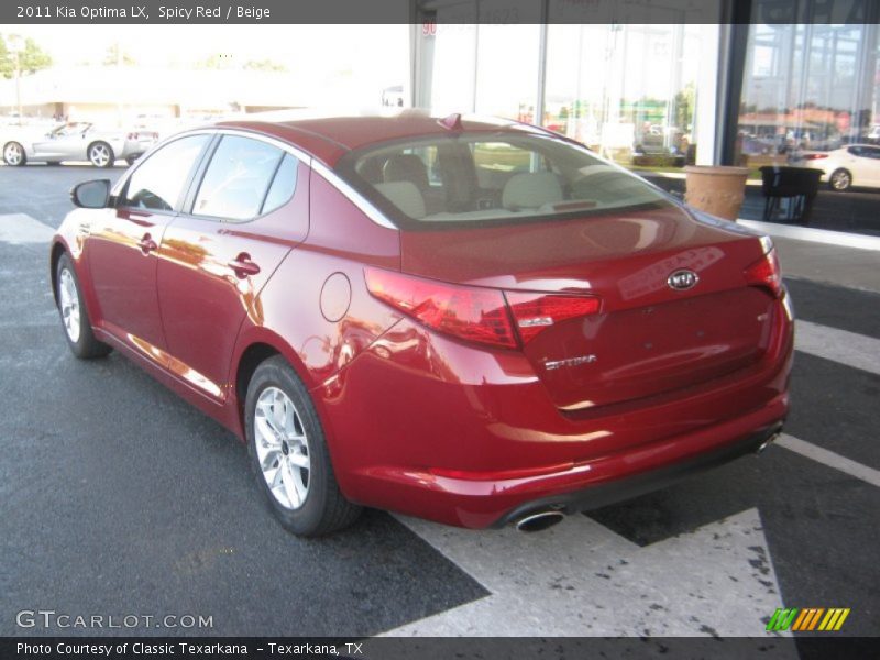 Spicy Red / Beige 2011 Kia Optima LX