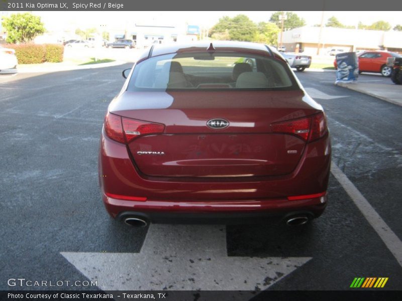 Spicy Red / Beige 2011 Kia Optima LX