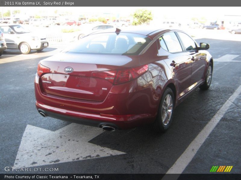 Spicy Red / Beige 2011 Kia Optima LX