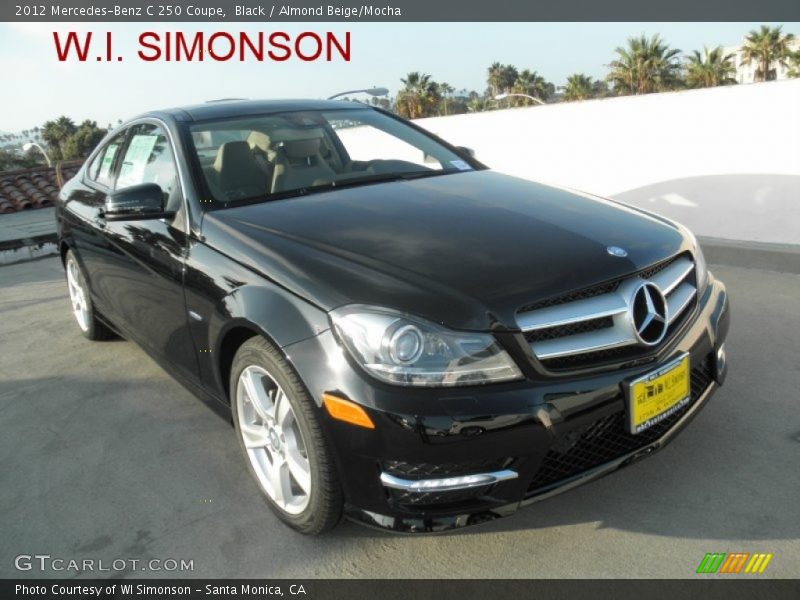 Black / Almond Beige/Mocha 2012 Mercedes-Benz C 250 Coupe