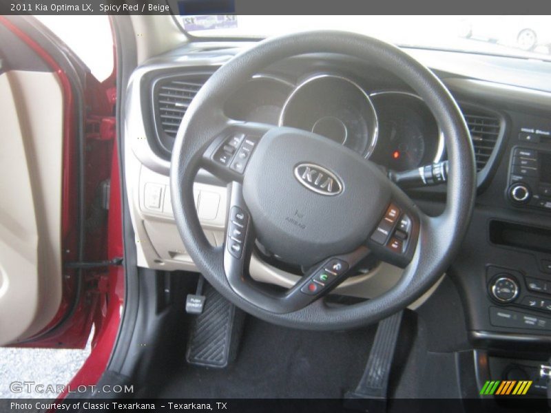 Spicy Red / Beige 2011 Kia Optima LX