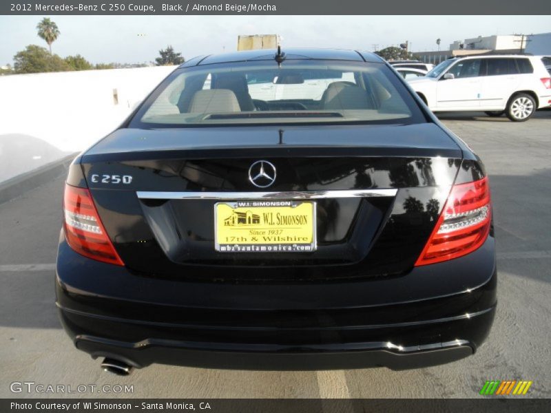 Black / Almond Beige/Mocha 2012 Mercedes-Benz C 250 Coupe