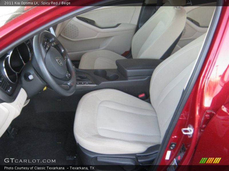 Spicy Red / Beige 2011 Kia Optima LX