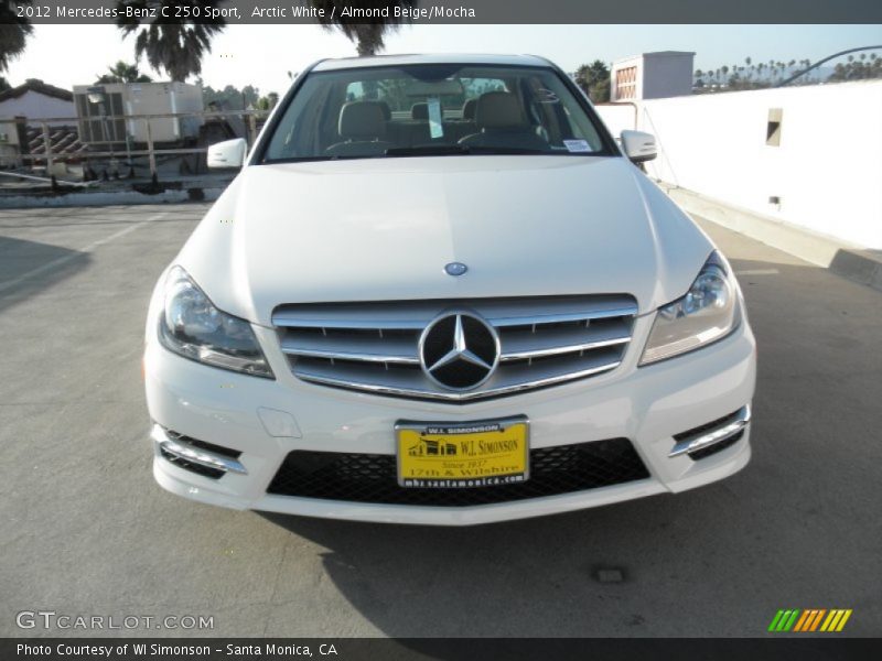 Arctic White / Almond Beige/Mocha 2012 Mercedes-Benz C 250 Sport