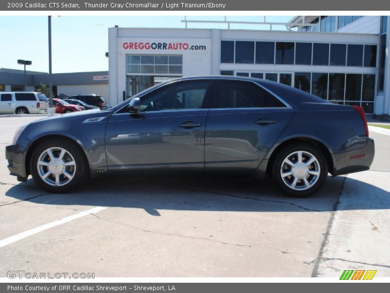 Thunder Gray ChromaFlair / Light Titanium/Ebony 2009 Cadillac CTS Sedan