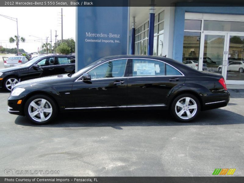 Black / Black 2012 Mercedes-Benz S 550 Sedan