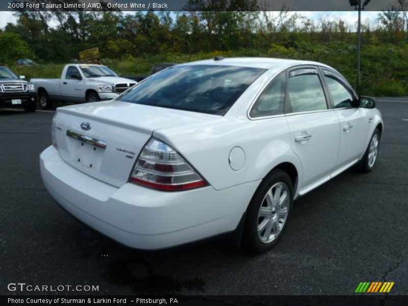 Oxford White / Black 2008 Ford Taurus Limited AWD