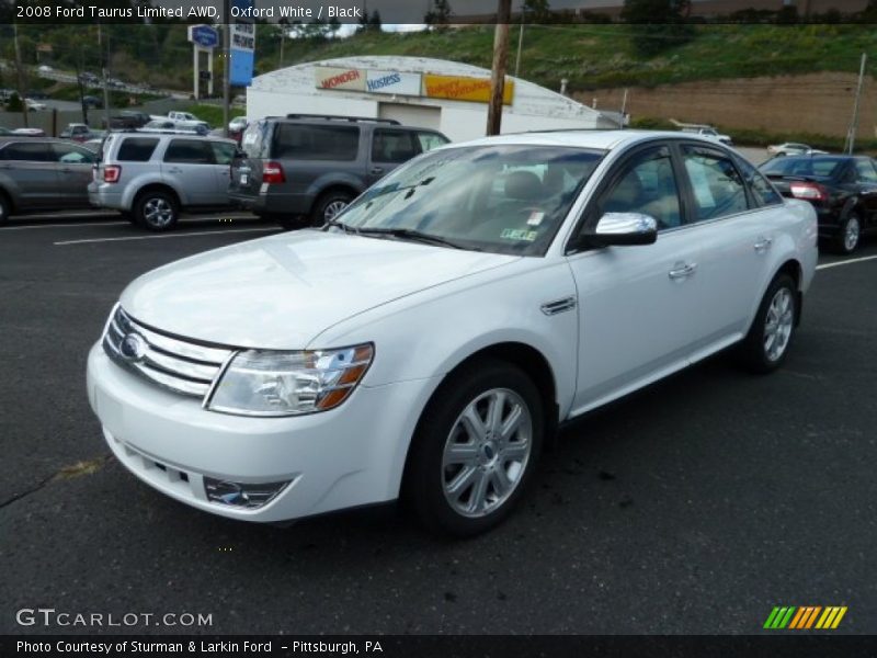 Oxford White / Black 2008 Ford Taurus Limited AWD