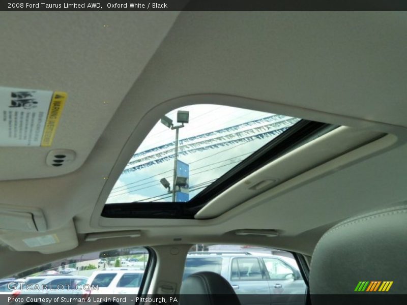 Oxford White / Black 2008 Ford Taurus Limited AWD